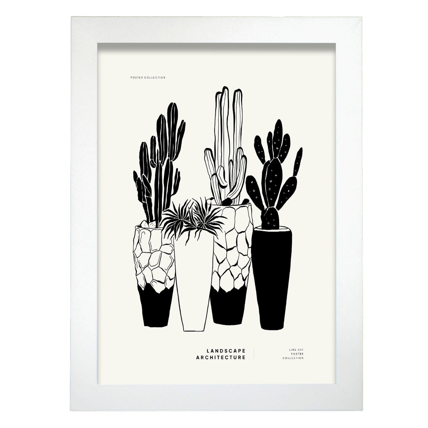 Potted Cactus-Artwork-Nacnic-A4-Marco Blanco-Nacnic Estudio SL