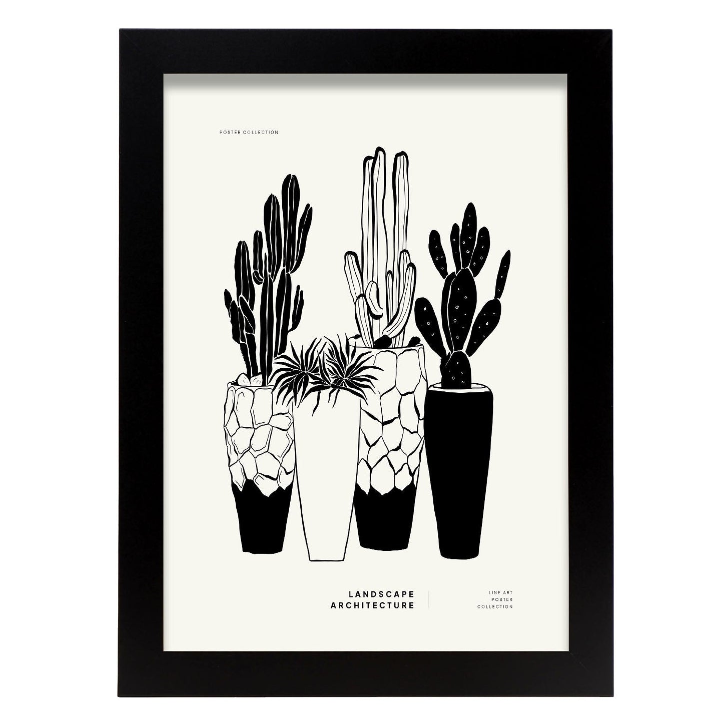 Potted Cactus-Artwork-Nacnic-A4-Sin marco-Nacnic Estudio SL