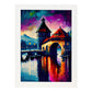 Puente de la Capilla Nacnica Lucerna Suiza Cepillo de pintura al óleo. Estampados de arte de pared estético para el diseño de dormitorio o sala de estar.-Artwork-Nacnic-A4-Marco Blanco-Nacnic Estudio SL