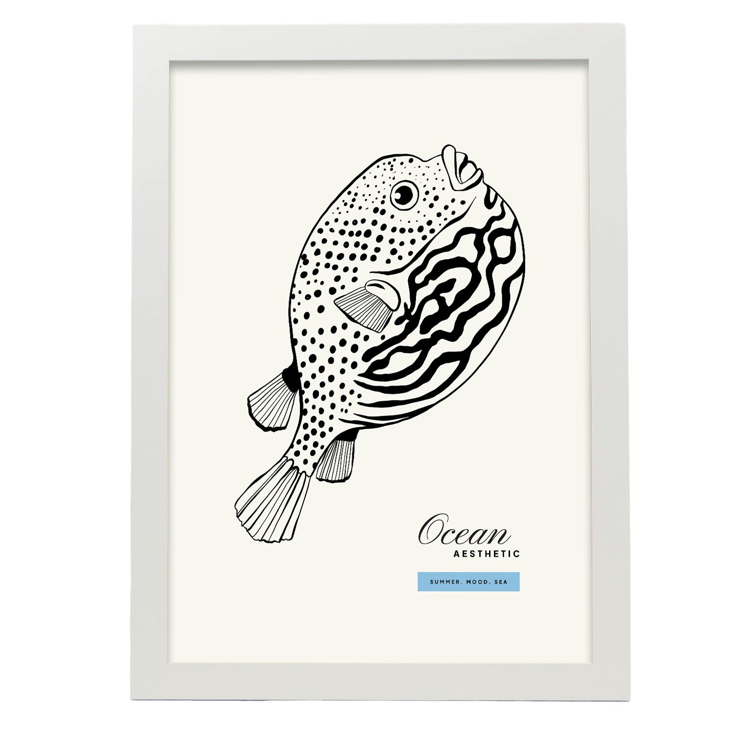 Pufferfish-Artwork-Nacnic-A3-Marco Blanco-Nacnic Estudio SL