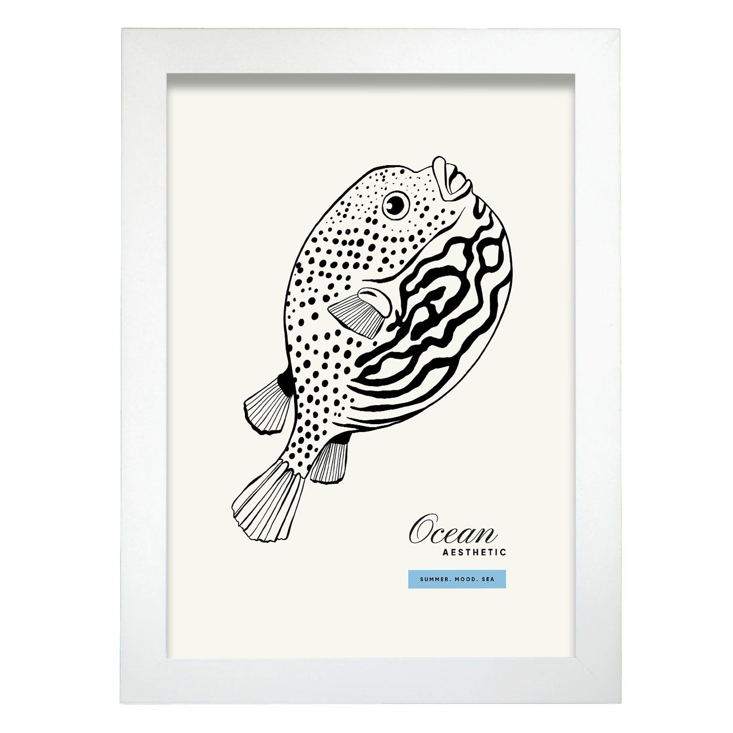 Pufferfish-Artwork-Nacnic-A4-Marco Blanco-Nacnic Estudio SL