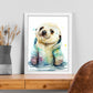 Pupa de foca nacnic para bebé sobre fondo blanco sonriendo. Estampados de arte de pared estético para el diseño de dormitorio o sala de estar.-Artwork-Nacnic-Nacnic Estudio SL