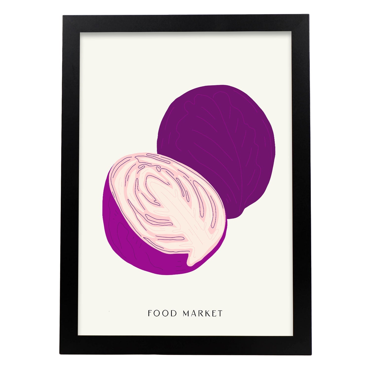 Purple Cabbage-Artwork-Nacnic-A3-Sin marco-Nacnic Estudio SL