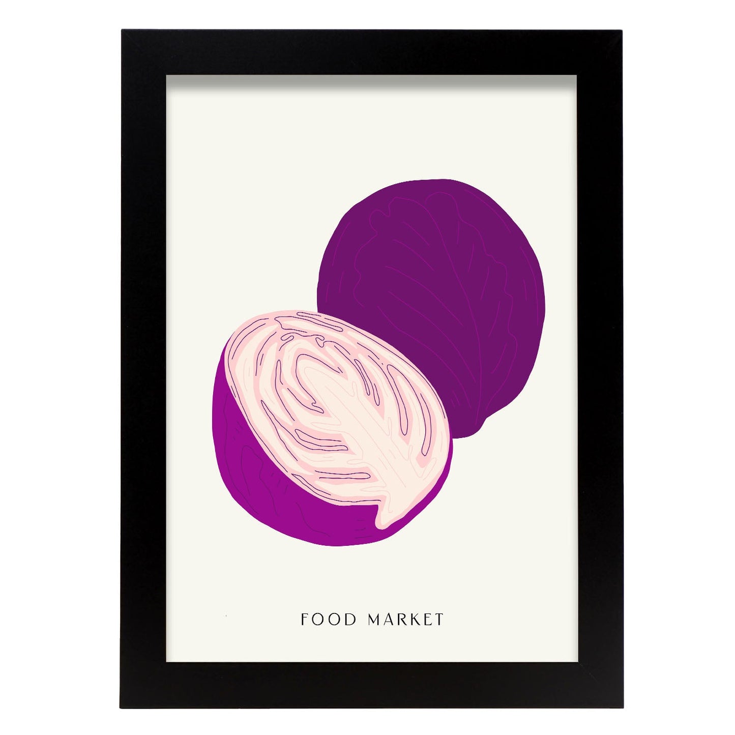 Purple Cabbage-Artwork-Nacnic-A4-Sin marco-Nacnic Estudio SL
