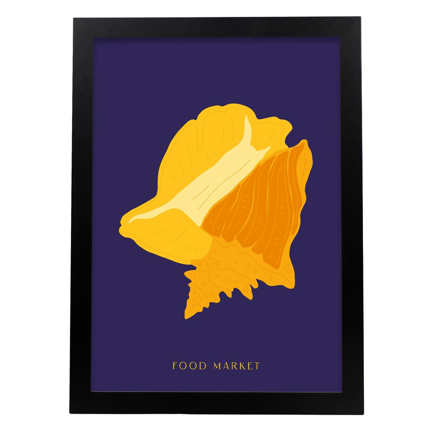 Queen Conch Snail-Artwork-Nacnic-A3-Sin marco-Nacnic Estudio SL