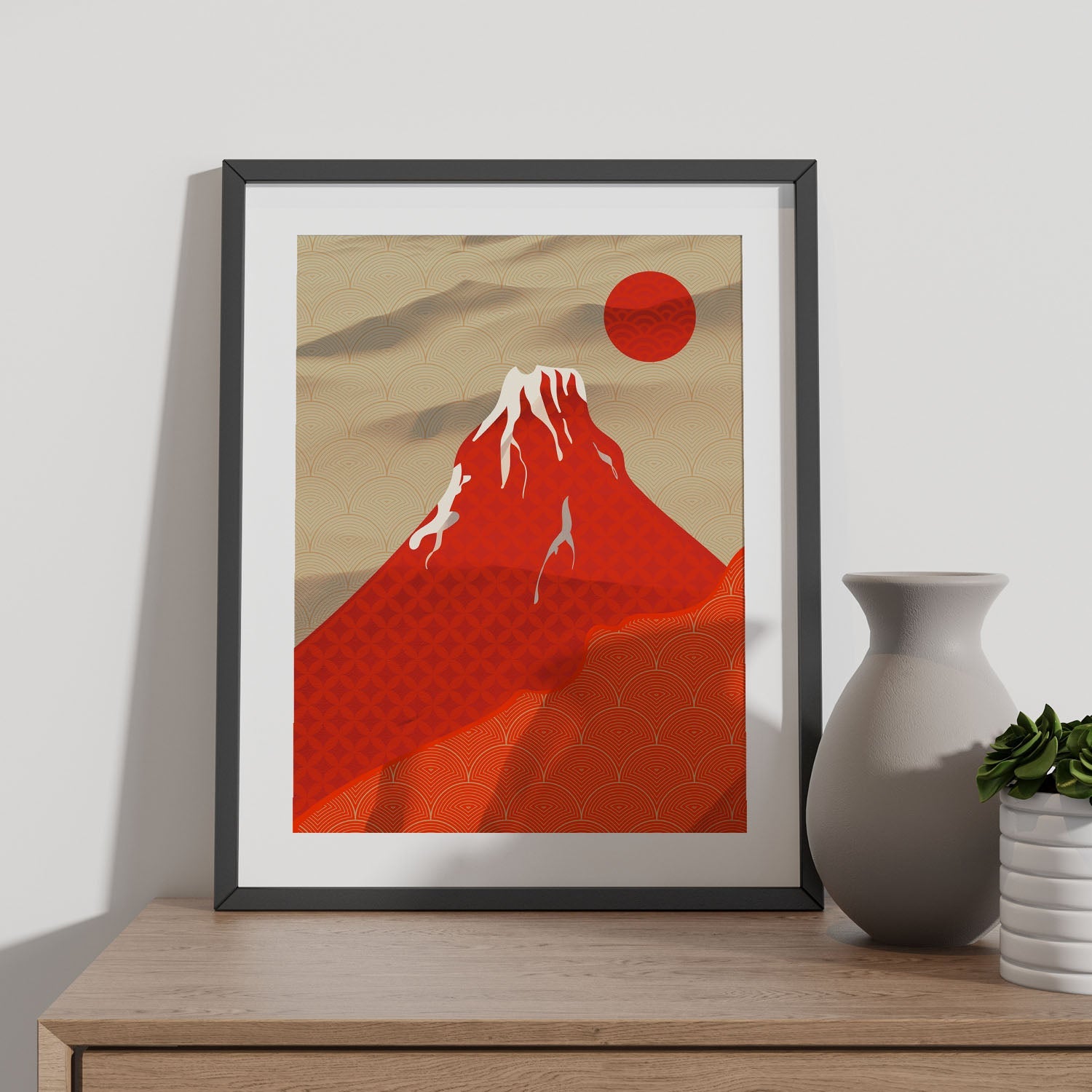 Red Fuji Mountain-Artwork-Nacnic-Nacnic Estudio SL
