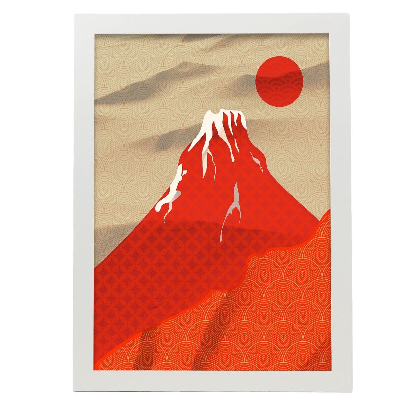 Red Fuji Mountain-Artwork-Nacnic-A3-Marco Blanco-Nacnic Estudio SL