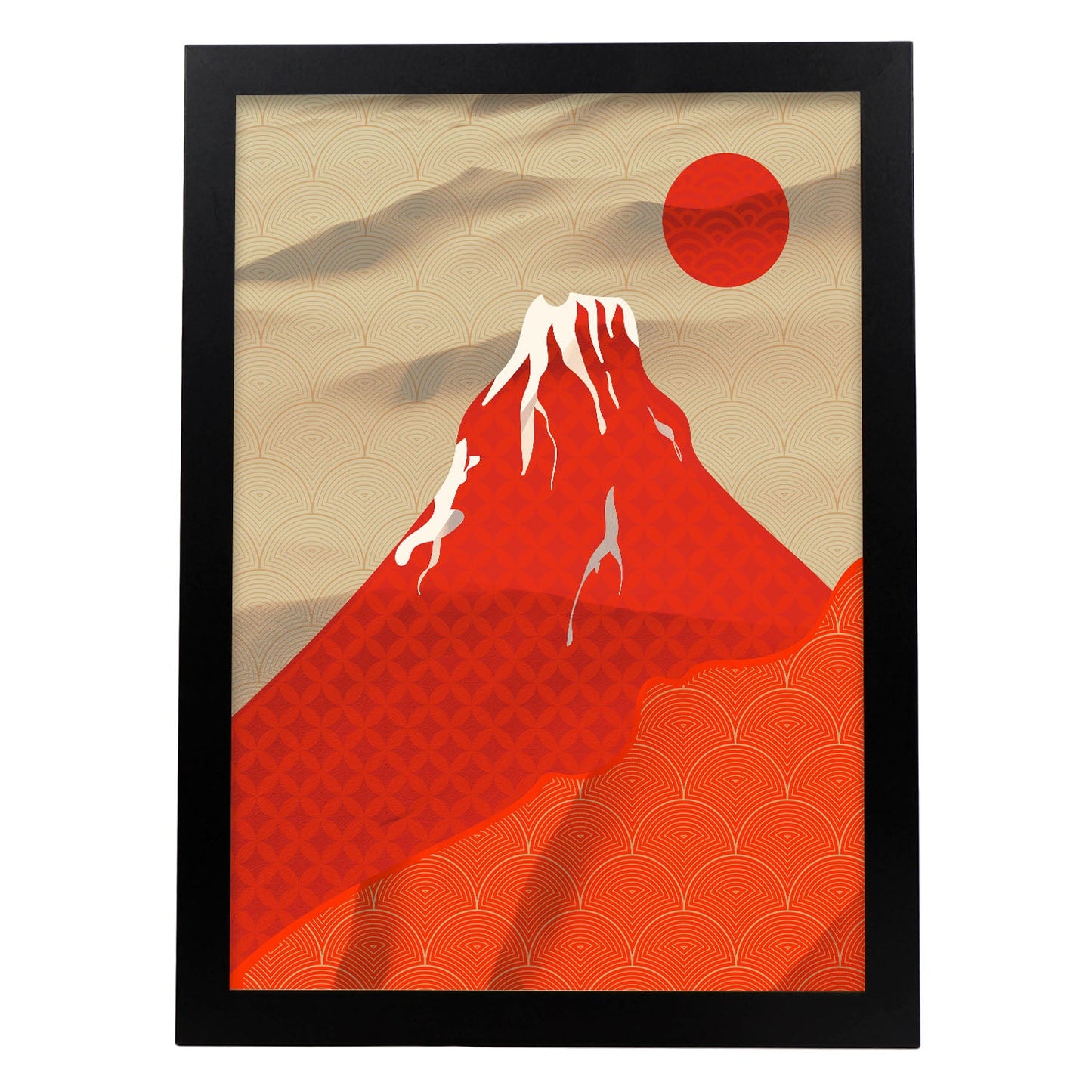 Red Fuji Mountain-Artwork-Nacnic-A3-Sin marco-Nacnic Estudio SL