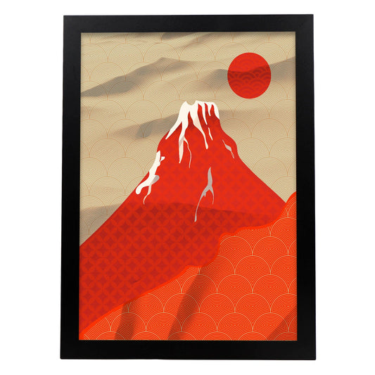 Red Fuji Mountain-Artwork-Nacnic-A3-Sin marco-Nacnic Estudio SL