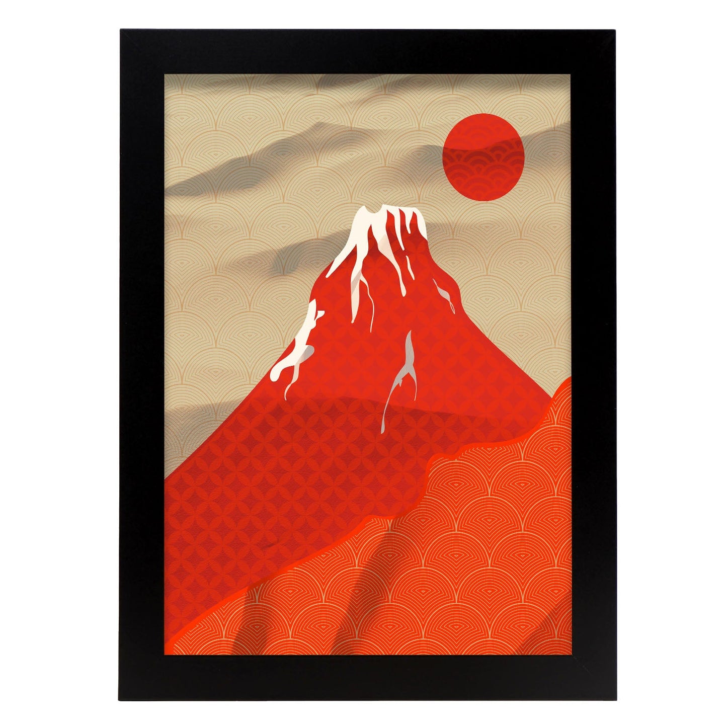 Red Fuji Mountain-Artwork-Nacnic-A4-Sin marco-Nacnic Estudio SL
