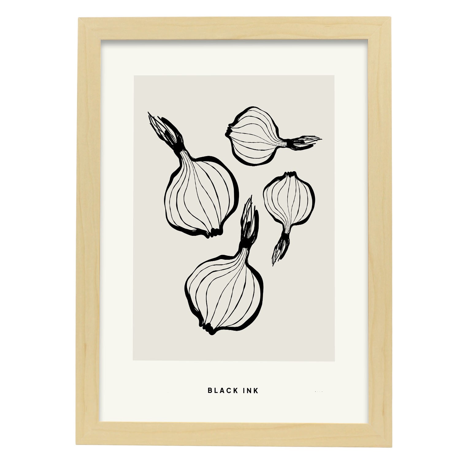 Red Onions-Artwork-Nacnic-A3-Marco Madera clara-Nacnic Estudio SL