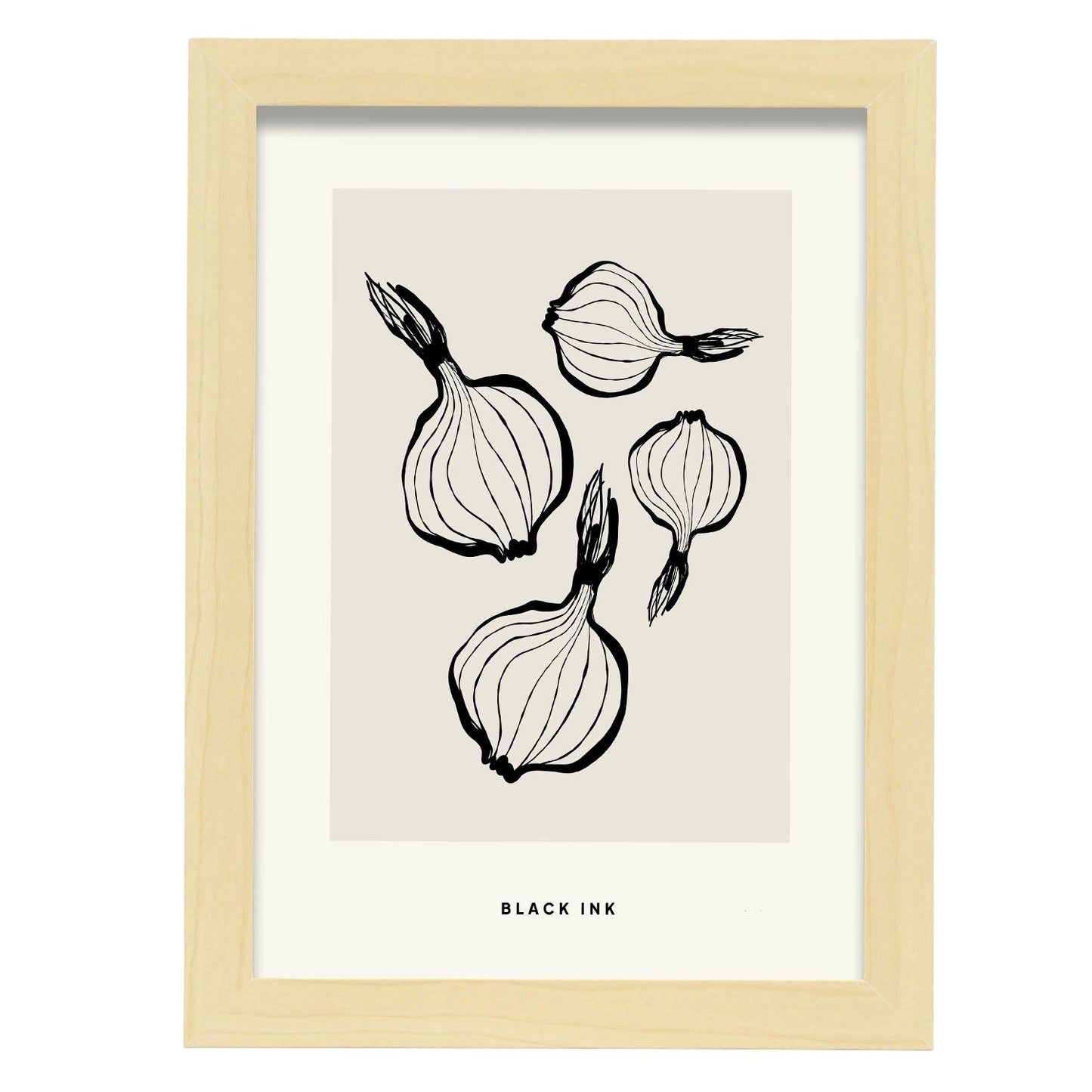 Red Onions-Artwork-Nacnic-A4-Marco Madera clara-Nacnic Estudio SL