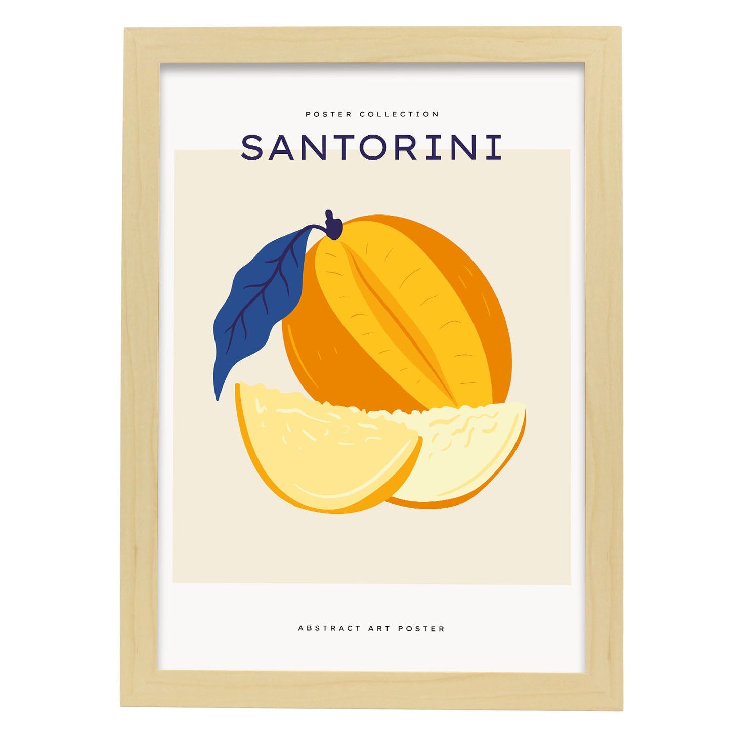 Santorini-Artwork-Nacnic-A3-Marco Madera clara-Nacnic Estudio SL