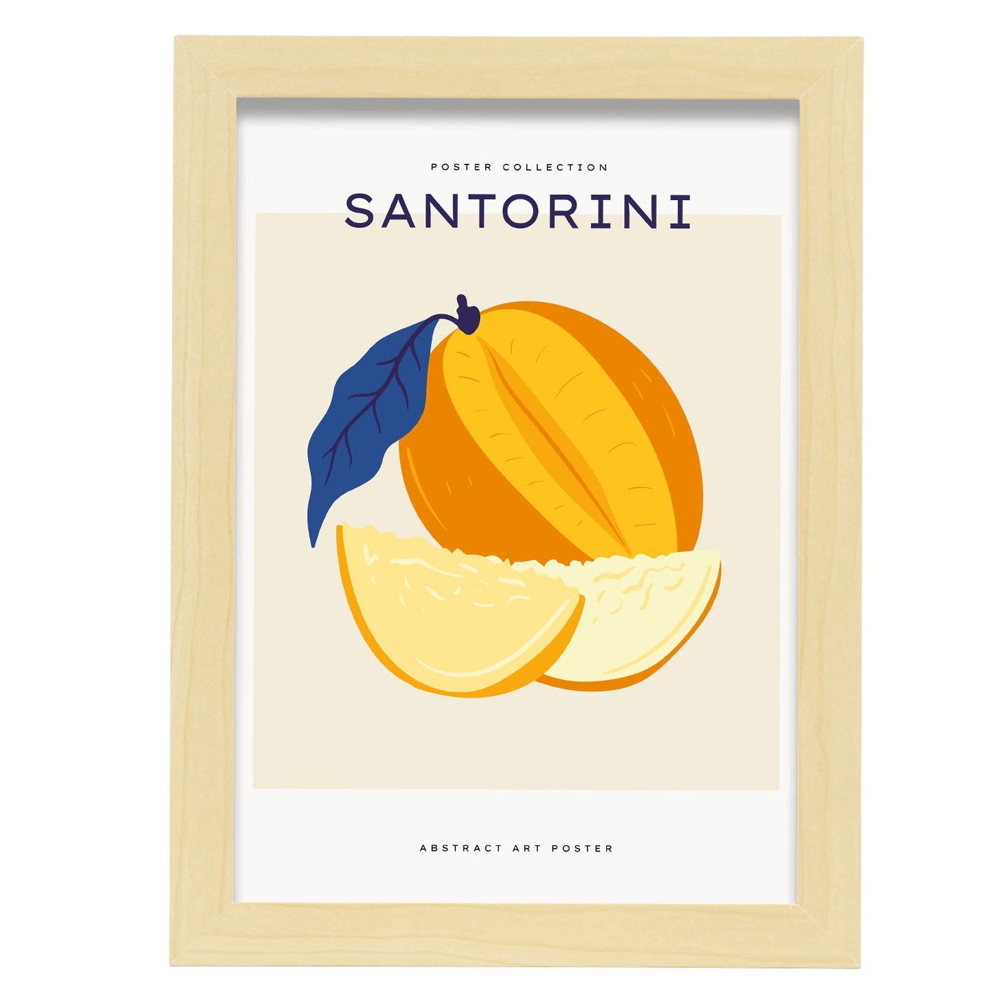 Santorini-Artwork-Nacnic-A4-Marco Madera clara-Nacnic Estudio SL