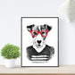 Satz von zwei ILLUSTRATED TIERE. Satz von zwei Poster zum Rahmen mit Illustrationen von Tieren. Geschenk für die Freunde der Tiere. Inneneinrichtung Papier 250 Gramm hohe Qualität. Nacnic-Artwork-Nacnic-Nacnic Estudio SL