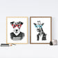 Satz von zwei ILLUSTRATED TIERE. Satz von zwei Poster zum Rahmen mit Illustrationen von Tieren. Geschenk für die Freunde der Tiere. Inneneinrichtung Papier 250 Gramm hohe Qualität. Nacnic-Artwork-Nacnic-Nacnic Estudio SL