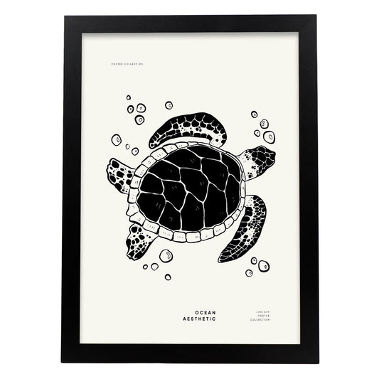 Sea turtle-Artwork-Nacnic-A3-Sin marco-Nacnic Estudio SL