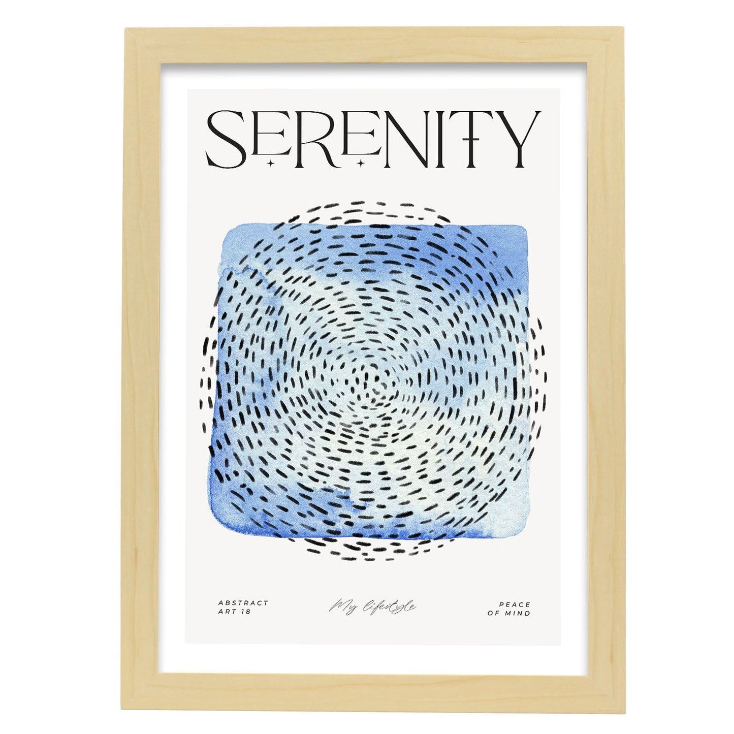 Serenity Mind-Artwork-Nacnic-A3-Marco Madera clara-Nacnic Estudio SL