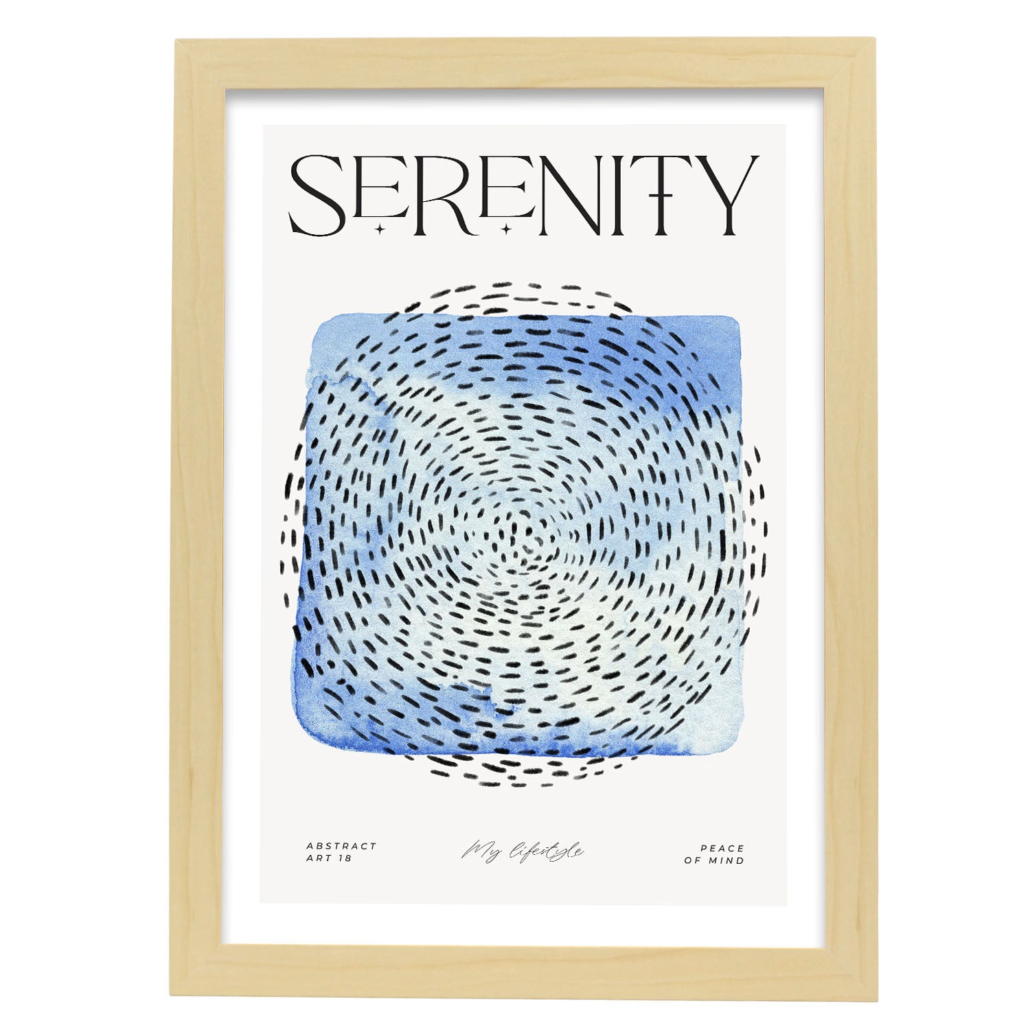 Serenity Mind-Artwork-Nacnic-A3-Marco Madera clara-Nacnic Estudio SL