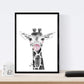Set 6 posters animales bebes con chicle. Cebra Cerdo Girafa Ciervo Vaca Caballo.-Artwork-Nacnic-Nacnic Estudio SL