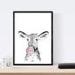 Set 6 posters animales bebes con chicle. Cerdo Ciervo Vaca Zorro Buho Perro.-Artwork-Nacnic-Nacnic Estudio SL