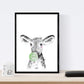 Set 6 posters animales bebes con chicle. Cerdo Conejo Vaca Zorro Buho Perro.-Artwork-Nacnic-Nacnic Estudio SL