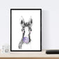 Set 6 posters animales bebes con chicle. Conejo Vaca Zorro Caballo Oso Llama.-Artwork-Nacnic-Nacnic Estudio SL