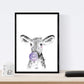 Set 6 posters animales bebes con chicle. Conejo Vaca Zorro Caballo Oso Llama.-Artwork-Nacnic-Nacnic Estudio SL
