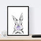 Set 6 posters animales bebes con chicle. Conejo Vaca Zorro Caballo Oso Llama.-Artwork-Nacnic-Nacnic Estudio SL