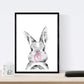 Set 6 posters animales bebes con chicle. Conejo Zorro Llama Buho Perro Elefante.-Artwork-Nacnic-Nacnic Estudio SL