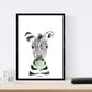 Set 6 posters animales bebes con chicle. Elefante Cerdo Conejo Vaca Zorro Cebra.-Artwork-Nacnic-Nacnic Estudio SL