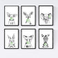 Set 6 posters animales bebes con chicle. Elefante Cerdo Conejo Vaca Zorro Cebra.-Artwork-Nacnic-Nacnic Estudio SL
