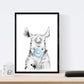 Set 6 posters animales bebes con chicle. Zebra Rino Ciervo Vaca Caballo Llama.-Artwork-Nacnic-Nacnic Estudio SL