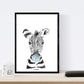 Set 6 posters animales bebes con chicle. Zebra Rino Ciervo Vaca Caballo Llama.-Artwork-Nacnic-Nacnic Estudio SL