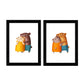 Set de 2 láminas de animales osos enamorados ,en .-Artwork-Nacnic-Nacnic Estudio SL