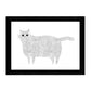 Set de 2 láminas de dos gatos con lineas blanco y negro ,en .-Artwork-Nacnic-Nacnic Estudio SL