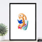 Set de 2 láminas de educacional conejos en ducha y haciendo pipi ,en .-Artwork-Nacnic-Nacnic Estudio SL