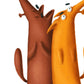 Set de 2 láminas de perros enfado abrazo ,en .-Artwork-Nacnic-Nacnic Estudio SL