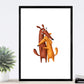 Set de 2 láminas de perros enfado abrazo ,en .-Artwork-Nacnic-Nacnic Estudio SL