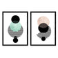 Set de 2 láminas para enmarcar ECLIPSE LUNAR . Posters estilo nórdico para la . Láminas con imágenes geométricas en estilo escandinavo-Artwork-Nacnic-Nacnic Estudio SL