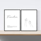 Set de 2 posters lineas femeninas y palabras estilo nordico blanco y negro en Manos familia-Artwork-Nacnic-Nacnic Estudio SL