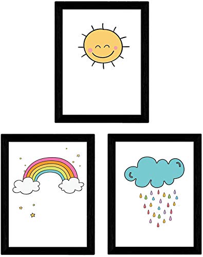 Set de 3 láminas de Infantil arcoiris ,en .-Artwork-Nacnic-Nacnic Estudio SL