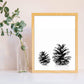 Set de 3 láminas de piñas de arbol pino en , en blanco y negro .-Artwork-Nacnic-Nacnic Estudio SL