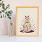 Set de 3 láminas gatos beige, marron y gris en , colorido divertido Poster papel 250 gr.-Artwork-Nacnic-Nacnic Estudio SL