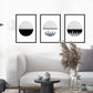 Set de 3 láminas para enmarcar, Luna, Espacio Y MONTAÑAS. Blanco Y Negro. A4-Artwork-Nacnic-Nacnic Estudio SL
