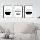 Set de 3 láminas para enmarcar, Luna, Espacio Y MONTAÑAS. Blanco Y Negro. A4-Artwork-Nacnic-Nacnic Estudio SL