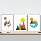 Set de 3 láminas para enmarcar Montañas Geométricas. Posters con imágenes geometricas-Artwork-Nacnic-Nacnic Estudio SL