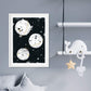 Set de 3 posters para niños y habitacion infantil estilo nordico Lunas y planetas-Artwork-Nacnic-Nacnic Estudio SL