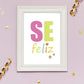 Set de 3 posters para niños y habitacion infantil estilo nordico Se feliz-Artwork-Nacnic-Nacnic Estudio SL