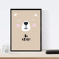 Set de 4 láminas "Ballena, pingüino, foca y oso polar". Posters de animales.-Artwork-Nacnic-Nacnic Estudio SL